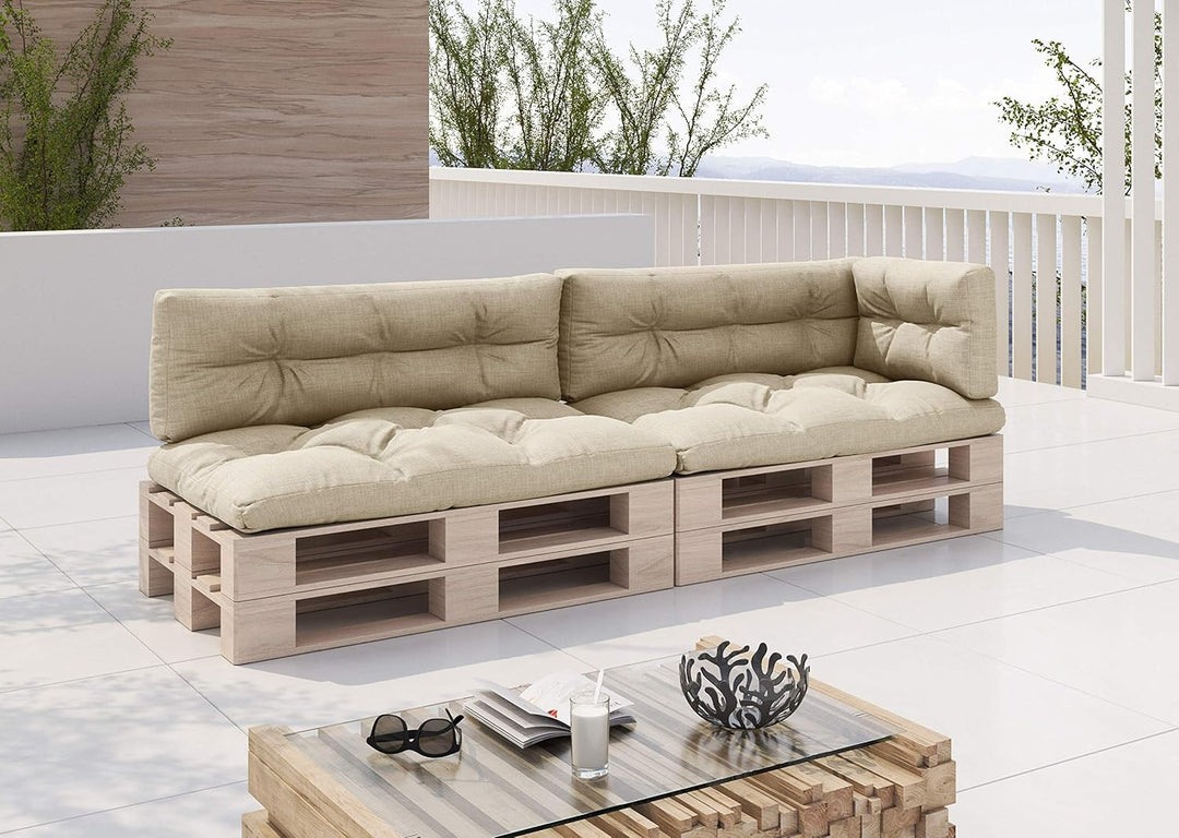sunnypillow Palettenkissen 5er Set für Europaletten Indoor und Outdoor Palettenpolster Palettensofa