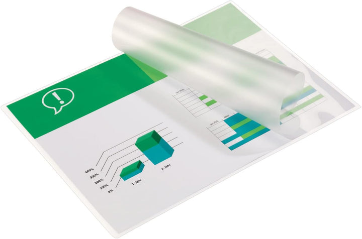 GBC Laminierfolien A3, Extra dünn, 2 x 37,5 mic, Robuste Laminiertaschen im 100er Pack, Glänzend, Tr