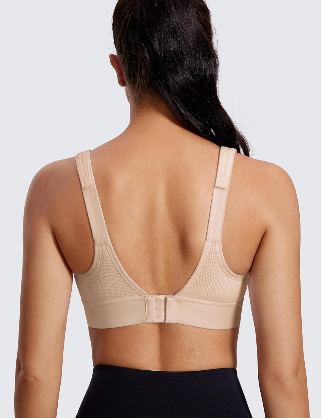 SYROKAN Sport BH Damen Starker Halt Ohne Bügel BHS mit Vorderverschluss Ggepolstert Bügellos Guter H