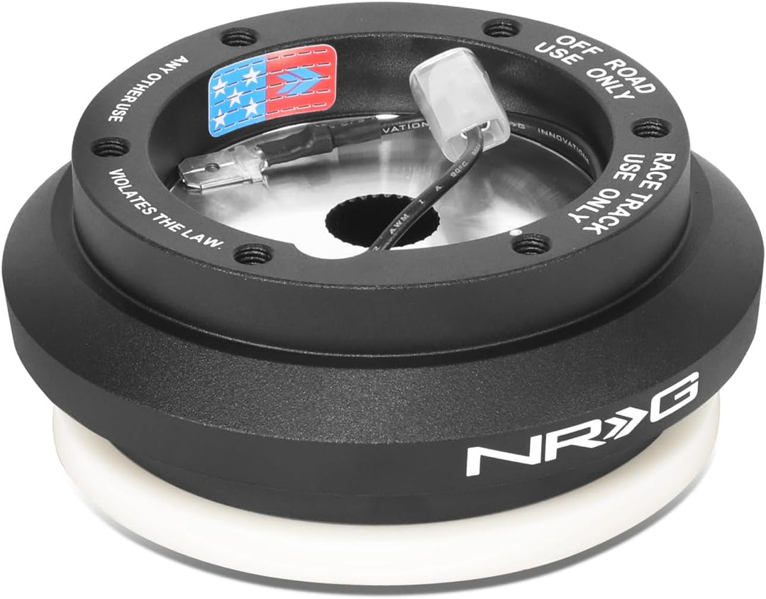 NRG Innovations NRG-SRK-110H Racing Style, Lenkrad-Schnellspanner, kurzer Nabenadapter, 6 x 70 mm Bo