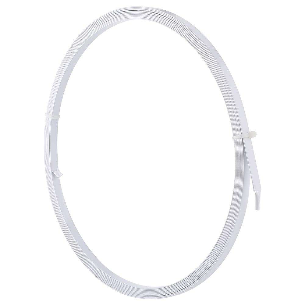 GORGECRAFT 8mm Korsettstäbchen 7m Lang Kunststoffummantelte Stahlstäbchen Zum Nähen Weisse Flache Fe