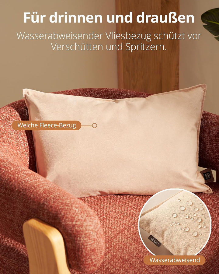 Duux Mellow Kabelloses Wärmekissen – 40x60 cm – Fleecehülle – 3 Heizstufen – Bis zu 9 Stunden Nutzun