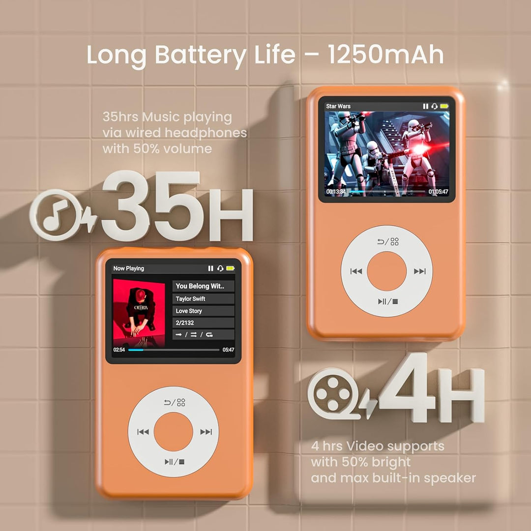 Innioasis Y1 Kinder MP3 Player - Zeitlose Klasse: 128 GB, Bluetooth, Video-Player, Hörbücher, FM-Rad