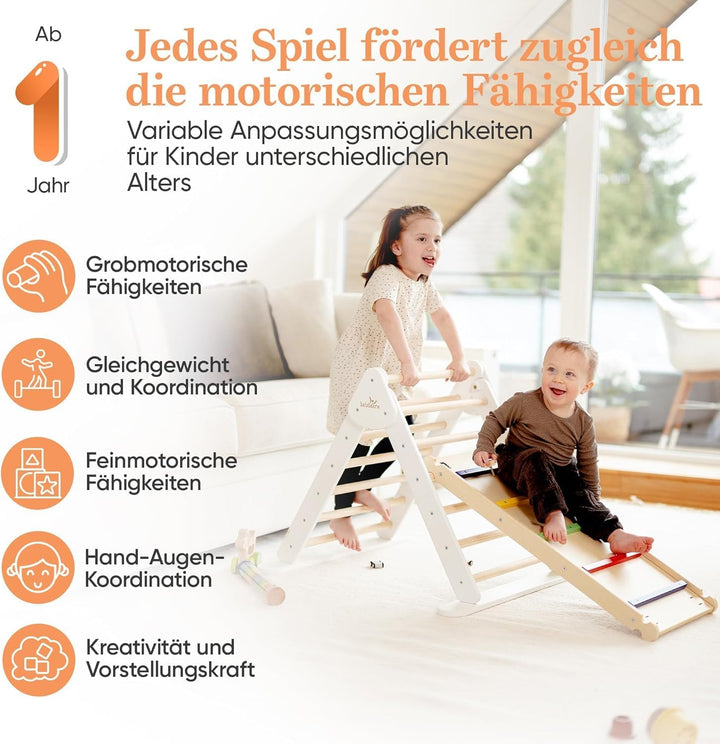 Lululearn® Kletterdreieck [Ultra-SICHER] - Ideal als Klettergerüst Indoor & Outdoor Spielzeug - Klet