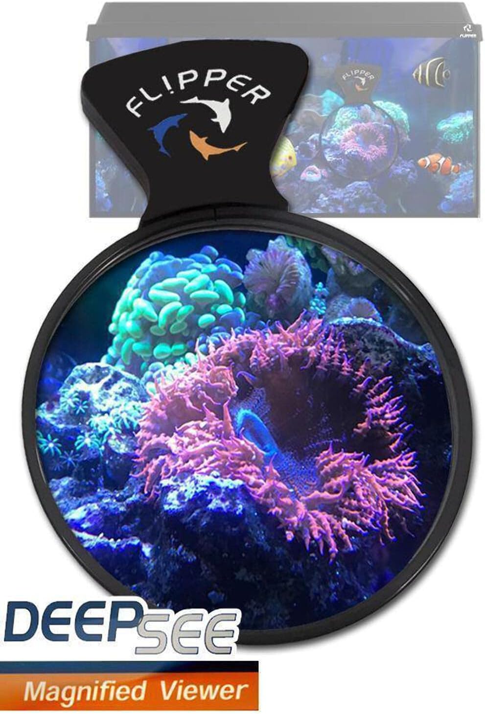 FL!PPER Flipper DeepSee Vergrösserter Magnetischer Aquariumspion 10,2 cm STD 4", STD 4"