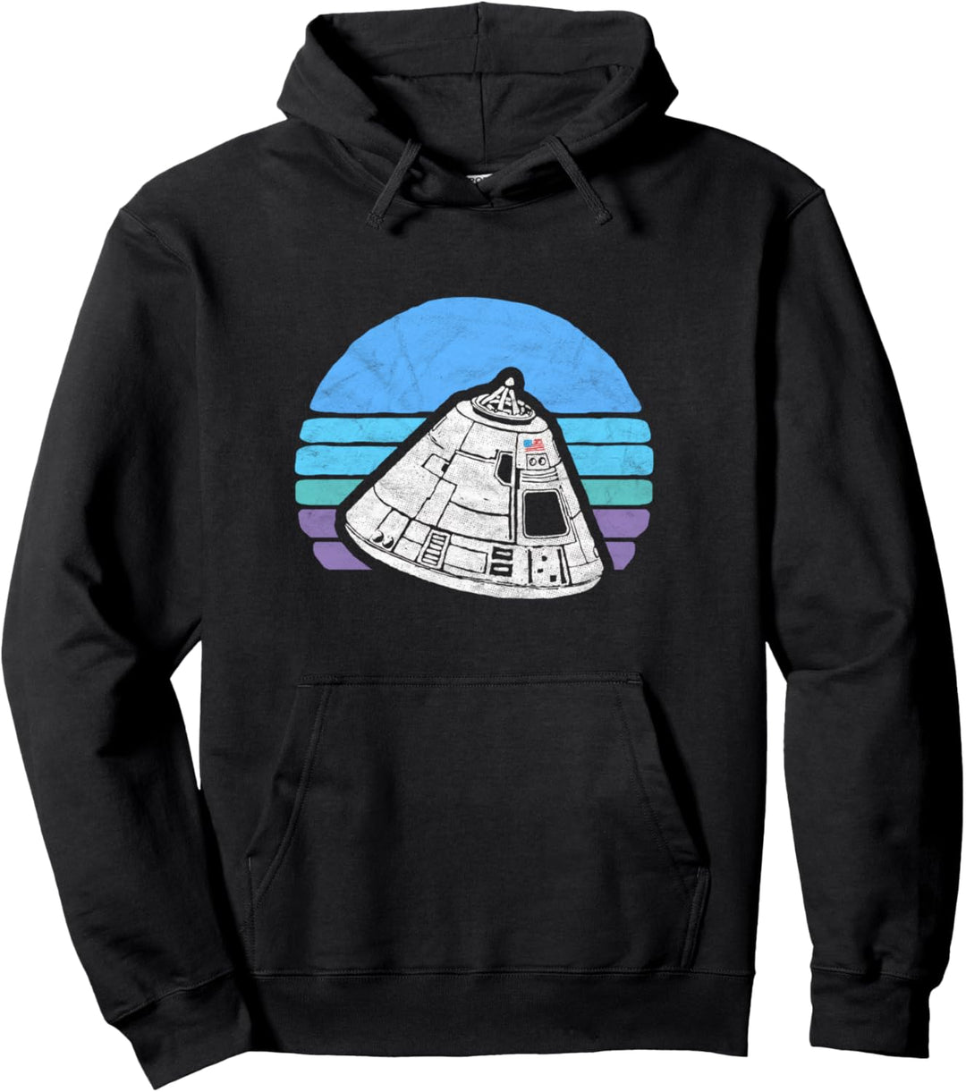 Retro Apollo 11 Moon Landing 50th Anniversary 80s Style Pullover Hoodie