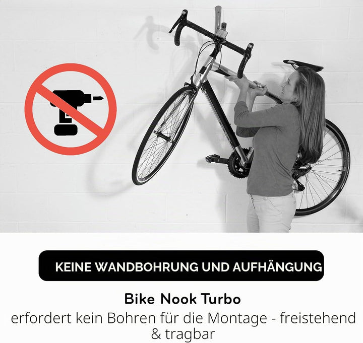 BIKE NOOK T Der originale vertikale Fahrrad-Bodenständer für die Aufbewahrung in der Garage sowie fü
