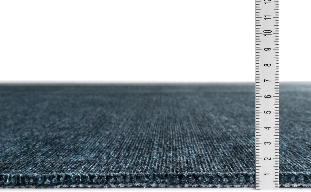 TESSO LIVING Kelim Vintage Teppich Laufer Blau 80 X 145 cm, Waschbar Boho Teppich Super Soft, Modern