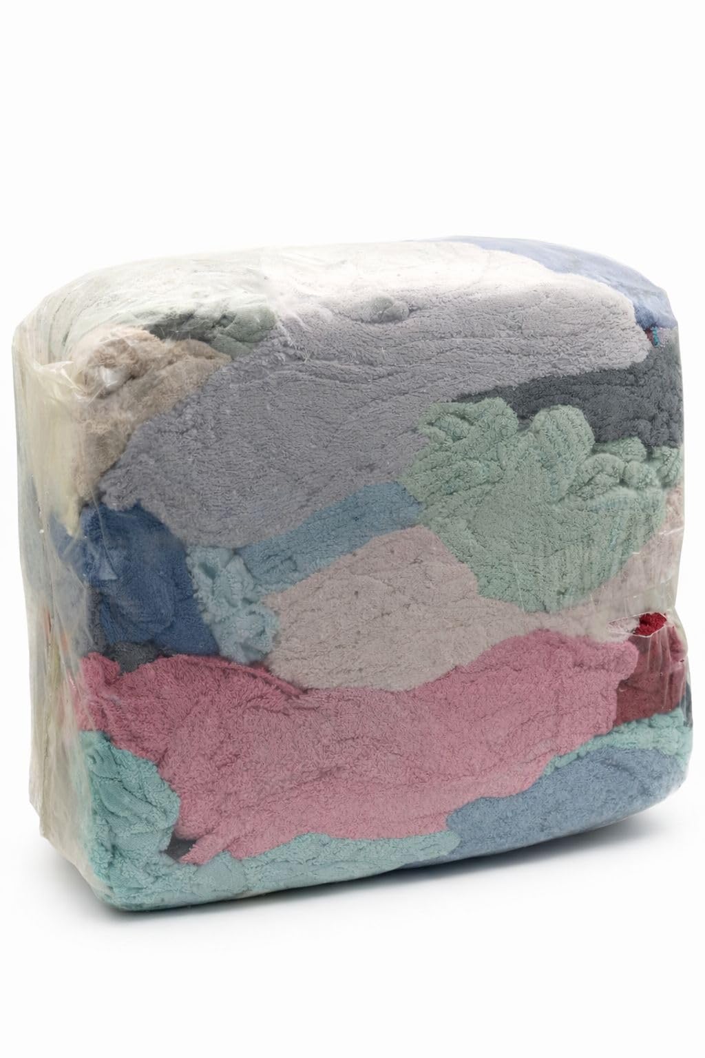 Industrieputzlappen Frottee, 10 kg Würfel, geschnitten nach DIN 61650 (bunt), Bunt