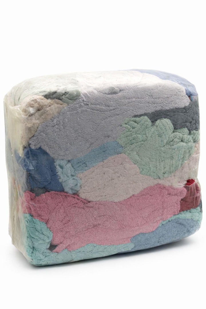 Industrieputzlappen Frottee, 10 kg Würfel, geschnitten nach DIN 61650 (bunt), Bunt