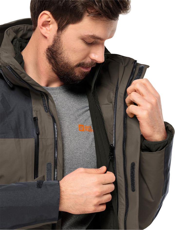 Jack Wolfskin Herren Jasper 3in1 Jkt M Jacket, cold coffee