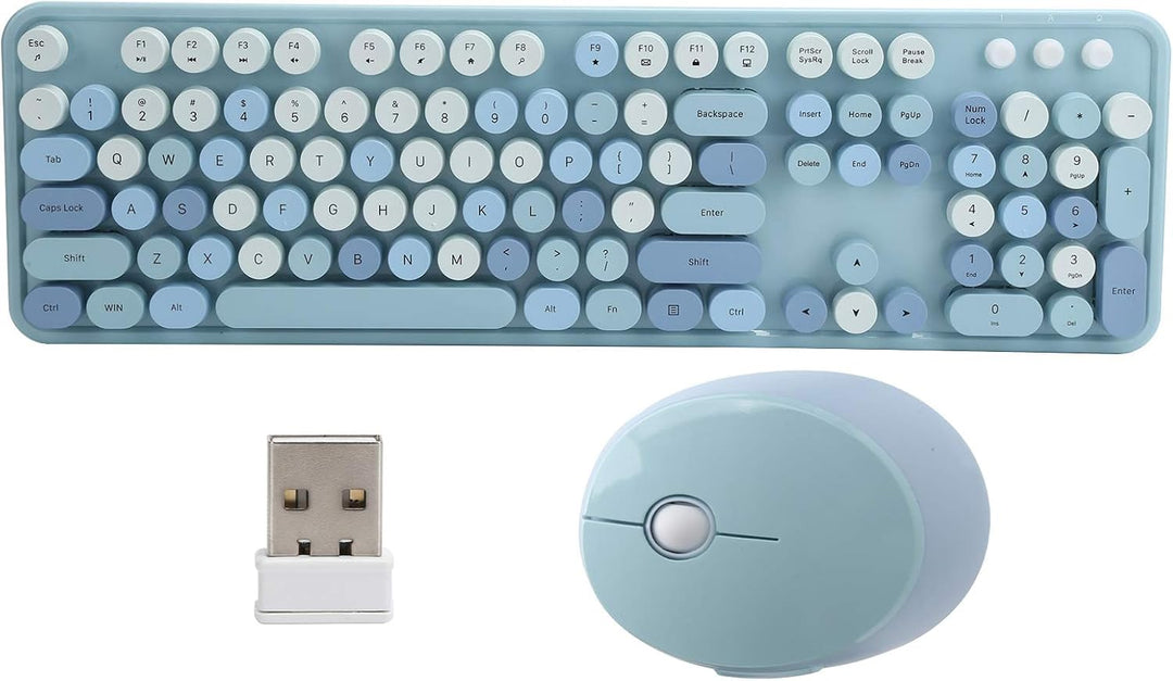 VBESTLIFE Drahtlose Tastatur, Tastatur mit einzigartigem Design, mechanische Tastatur, Retro-Design,