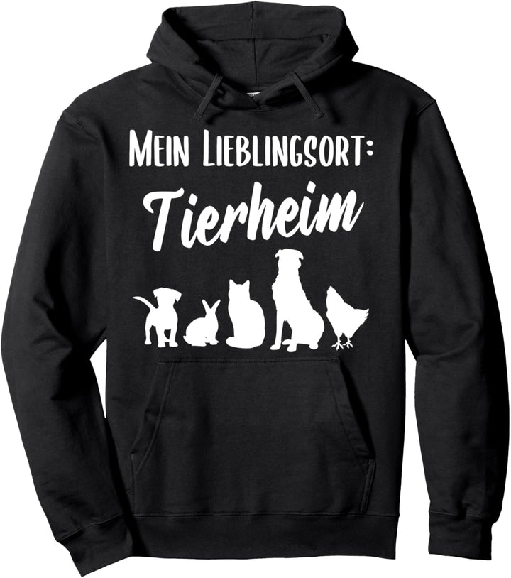 Tierheim Lieblingsort Spruch Geschenk Tierheim Mitarbeiter Pullover Hoodie