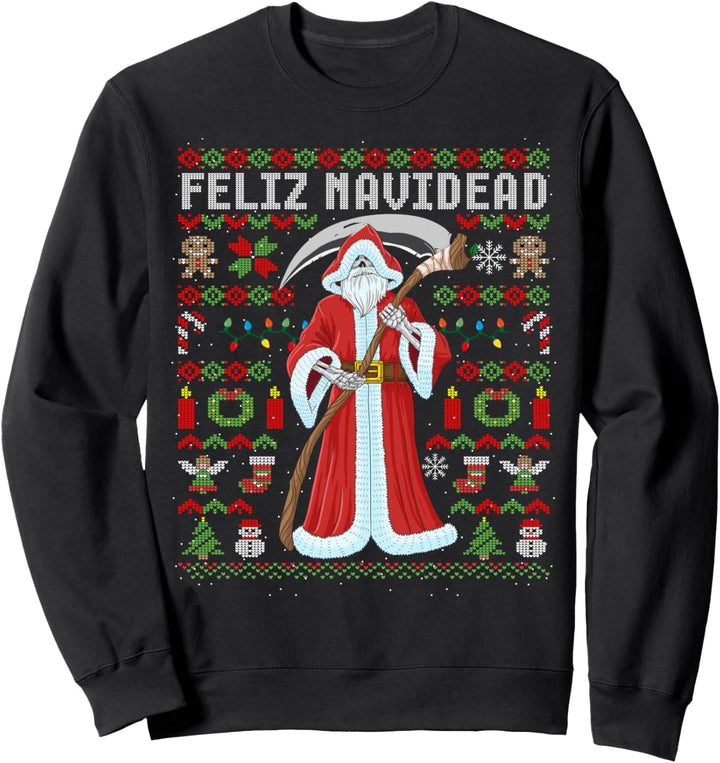 Ugly Christmas Skelett Totenkopf Weihnachten Geschenk Sweatshirt