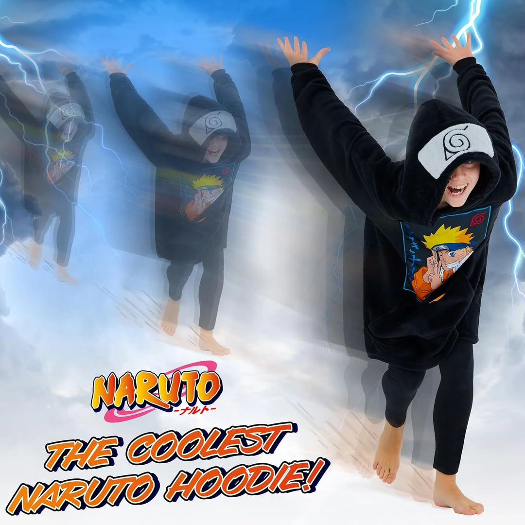 Naruto Übergrosse Decke Hoodie Kinder Anime Kapuzenpullover Jungen und Mädchen Teenager