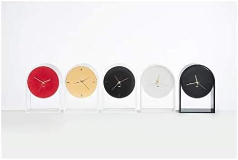 Kartell Air du Temps Tischuhr, Plastik, Kristallklar/schwarz, 21.5 x 8 x 30 cm, Kristallklar/Schwarz