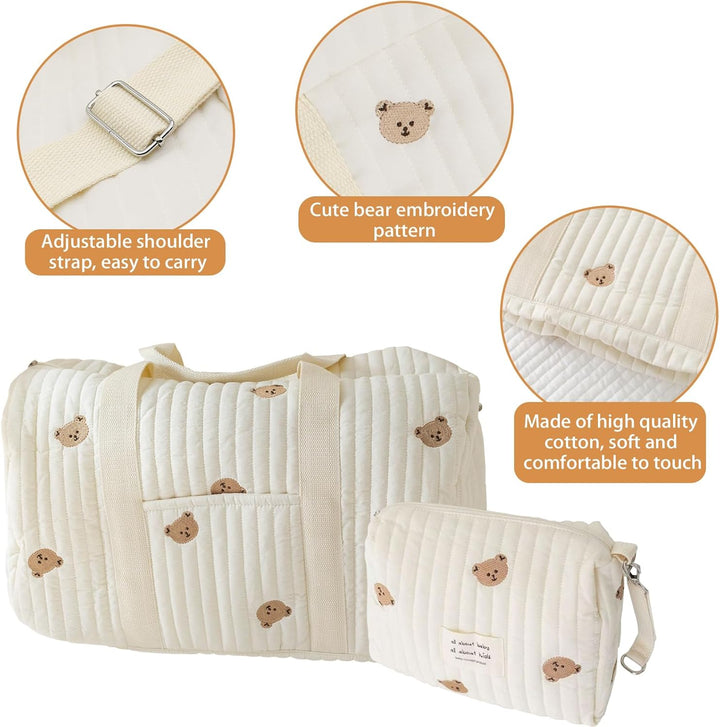 Grosse Krankenhaustasche für Mamas, Wickeltasche & Kinderwagentasche, Baby Wickeltasche, Mommy Bag a