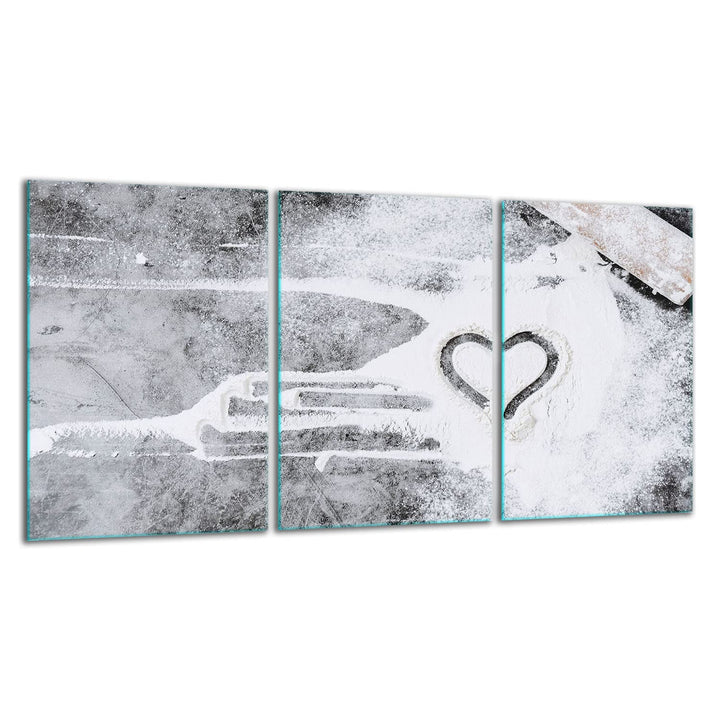 TMK ArtDeko Herdabdeckplatte 3 Teilig 3x30x52 cm - Spritzschutz Herdabdeckung – Herdschutz aus Siche