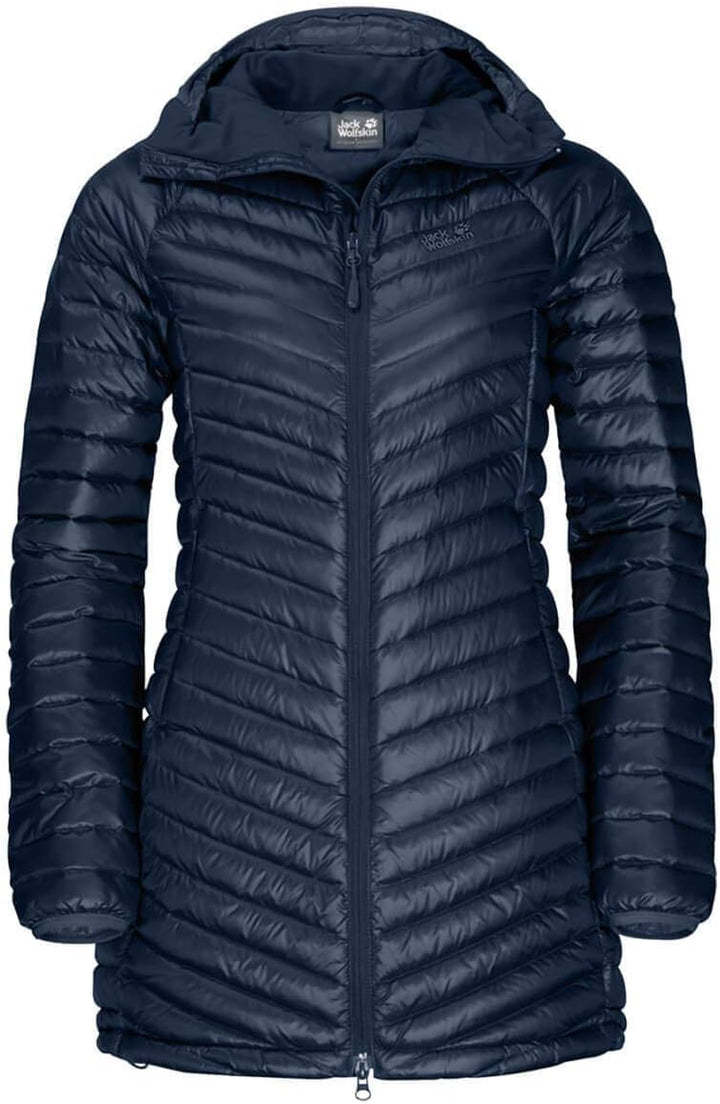 Jack Wolfskin Damen Atmosphere Coat W Winddichter Daunenmantel XS Dark Indigo, XS Dark Indigo