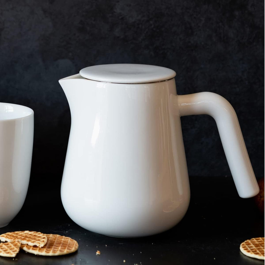 ARCA X-Tract Kaffeekanne Porzellan mit Filter 0,8l | Coffee Maker für 4-5 Tassen | Kaffeebereiter mi