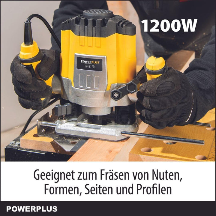 POWERPLUS POWX0910 - Fresadora 1200w + 6 fresas