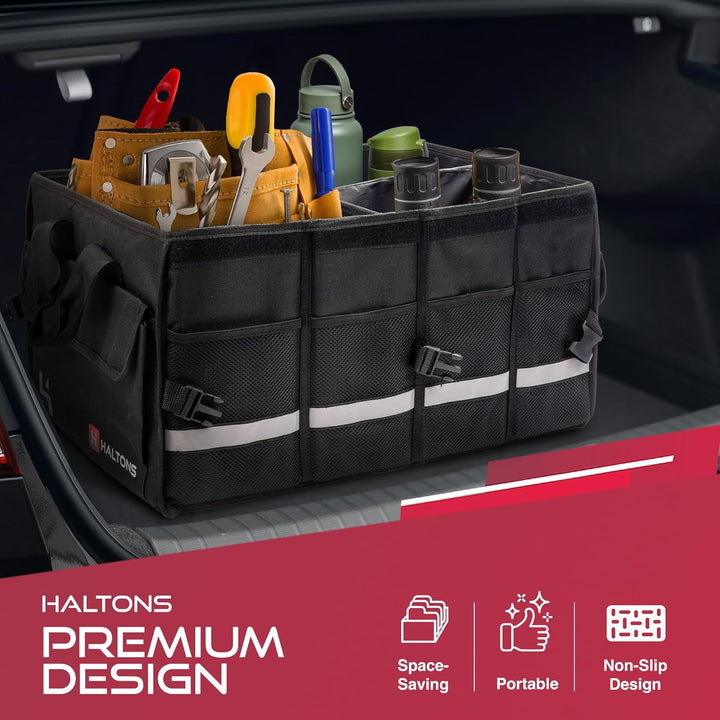 Faltbarer Kofferraum-Organizer Gross, strapazierfähiges 600D Oxford & 210D Polyester, tragbare Koffe