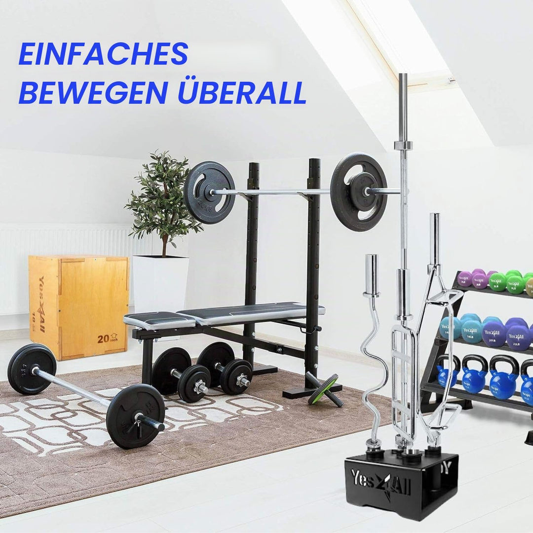 Yes4All Vertikale Langhantelständer für 50mm Langhantel - Home Gym Bar Holder Stand for Up To 9 Stag