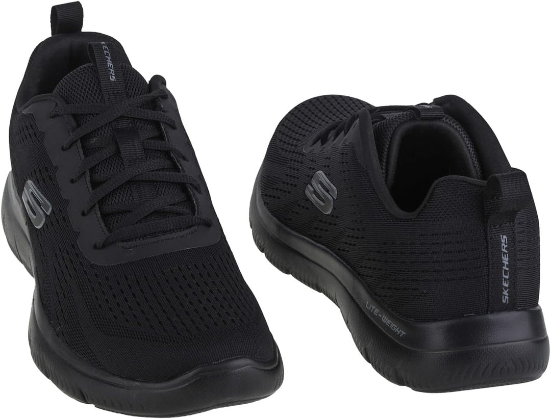 Skechers Herren Arch Fit Waveport Sneaker 41 EU Black Mesh Trim, 41 EU Black Mesh Trim