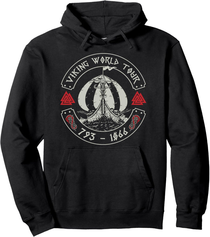 Retro Wikinger Mythologie -Wikinger Tour Viking World Tour Pullover Hoodie