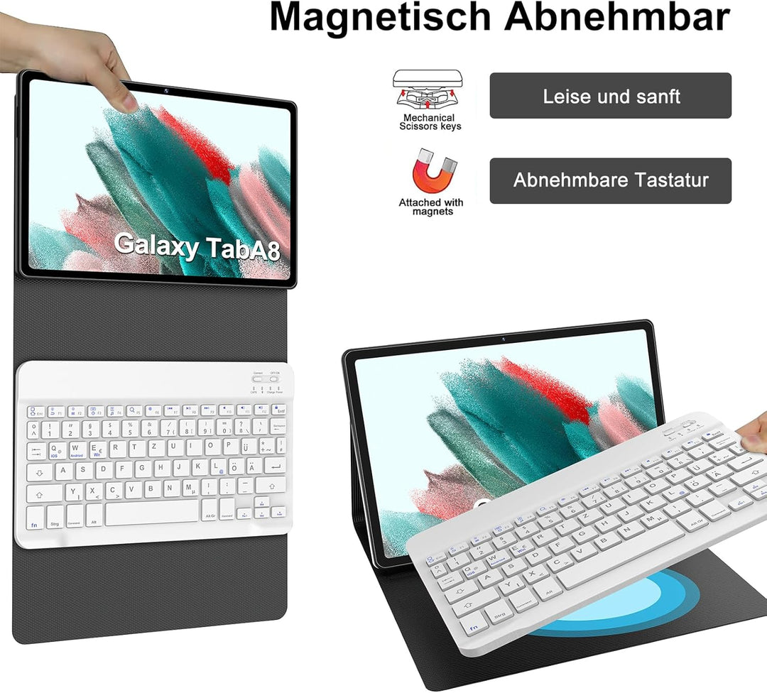 AVNICUD Tastatur für Samsung Galaxy Tab A8 10.5 Zoll 2022/2021, Hülle mit Tastatur für Samsung Tab A