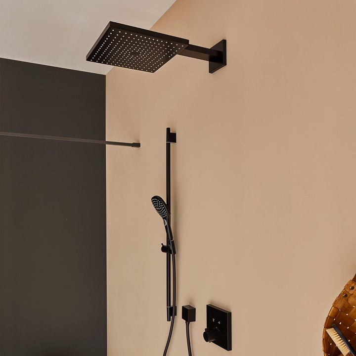 hansgrohe wassersparender Duschkopf Raindance Select S 120 (Regendusche, 3 Strahlarten), Mattschwarz