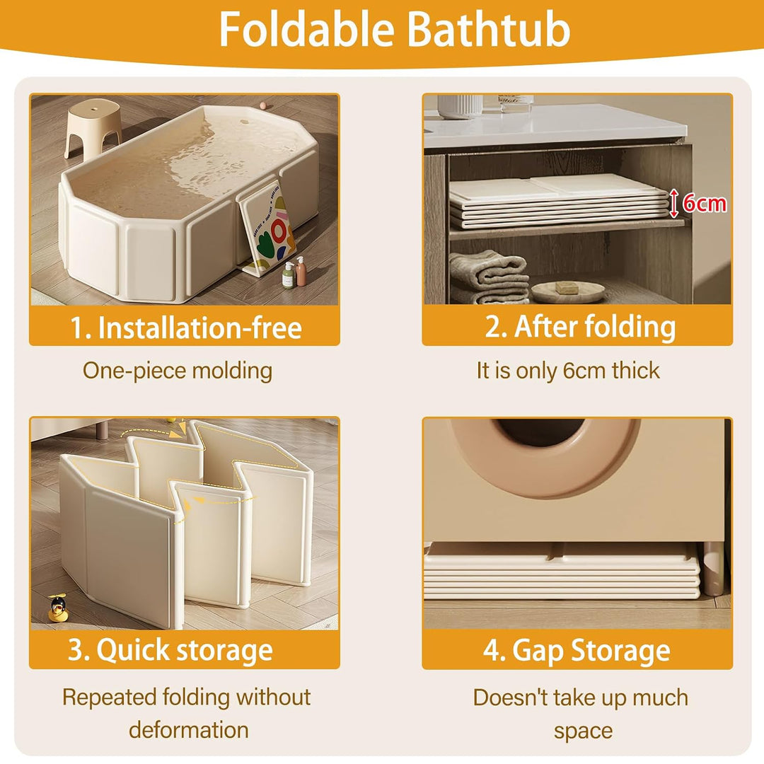 Faltbare Kinderbadewanne – Multifunktionale Badewanne für Dusche, platzsparend und tragbar, ideal fü