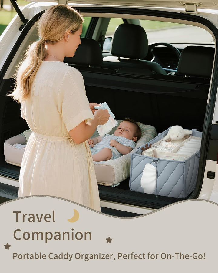 Baby Windel Caddy Organizer tragbare multifunktionale Aufbewahrung mit Papiertasche Schultergurt und