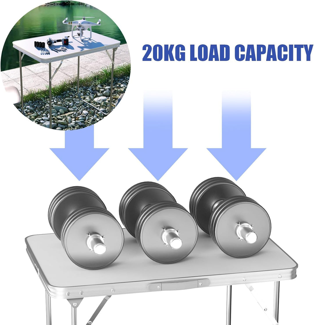 Stahl-Camping-Tisch Klapptisch Leichter tragbarer Gartentisch für Picknick, Angeln, Grill, Strand, P