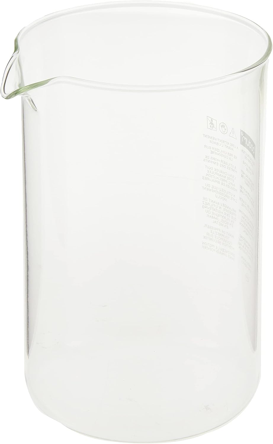 Bodum 1512-10 12-Tassen-Kaffeebecher-Ersatzbecher, Glas - transparent, 1,5 L A