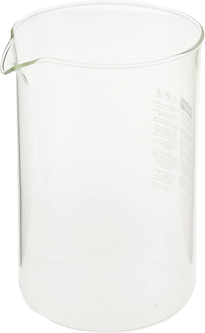 Bodum 1512-10 12-Tassen-Kaffeebecher-Ersatzbecher, Glas - transparent, 1,5 L A