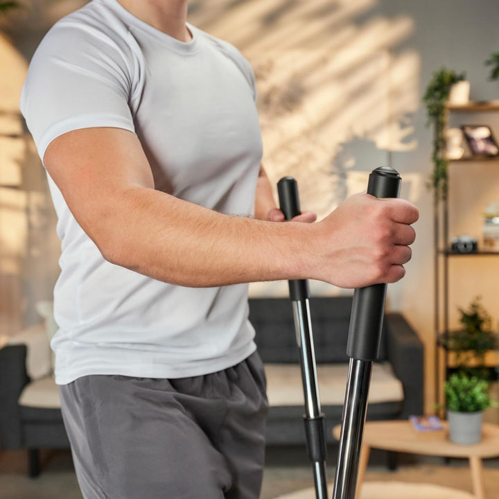 Hop-Sport Swing Stepper HS-050S Norg, Up-Down-Side-Stepper für Zuhause mit Haltegriffen, Expander &