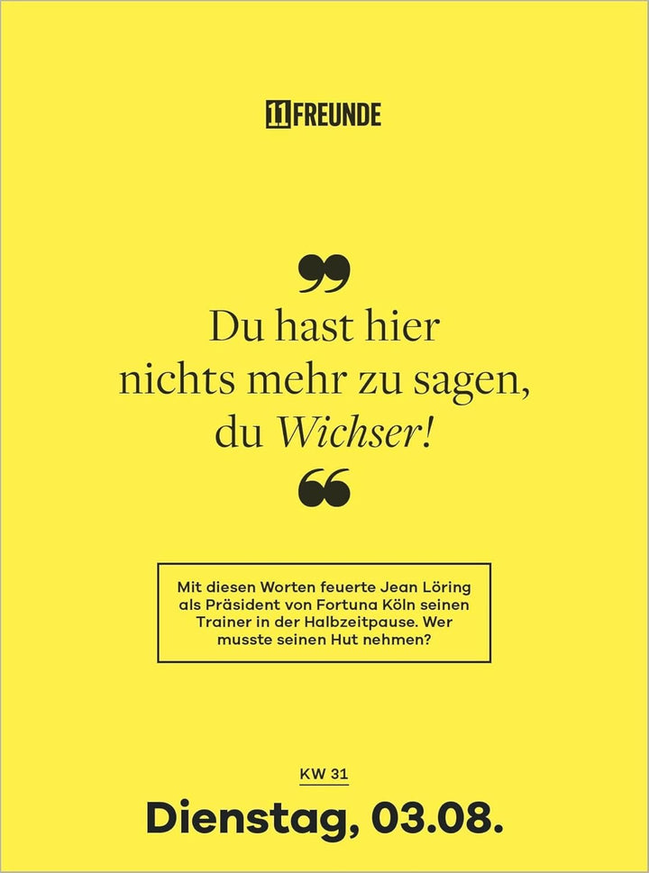 Der grosse 11FREUNDE Quiz-Kalender 2027: Tagesabreisskalender 11,8x15,9 cm mit 365 Fussball-Fragen |