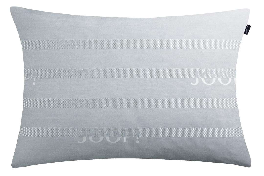 Joop! Kissenhülle Logo Stripes | 15 Silber - 40 x 60