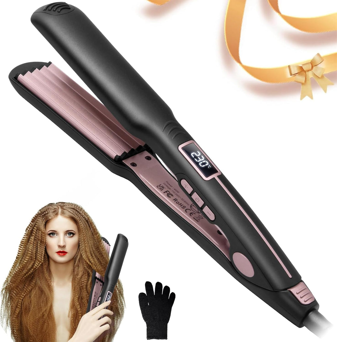 UKLISS Kreppeisen für die Haare, Ceramic Kreppeisen für Volumizing Haar, PTC Crepe Eisen Haare, mit