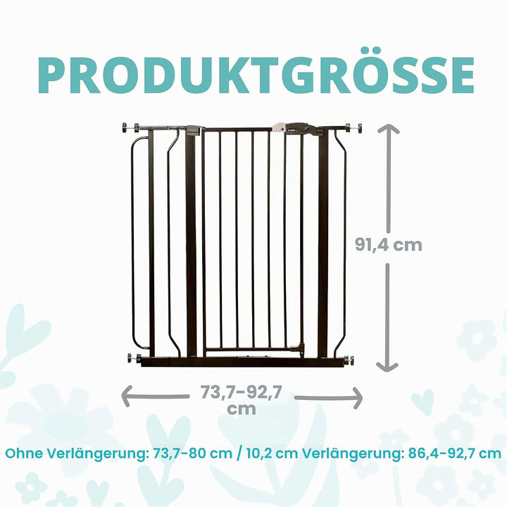 Regalo Deluxe Easy Step Schutzgitter extrahoch, Schwarz Extra Tall Schwarz, Extra Tall Schwarz