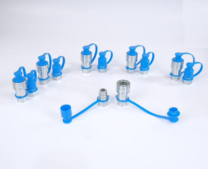 6 Sets 1/2 "NPT Hydraulische Schnellkupplung, 1,27 cm (1/2 Zoll), Ag, mit Staubkappen, Poppet Pionee