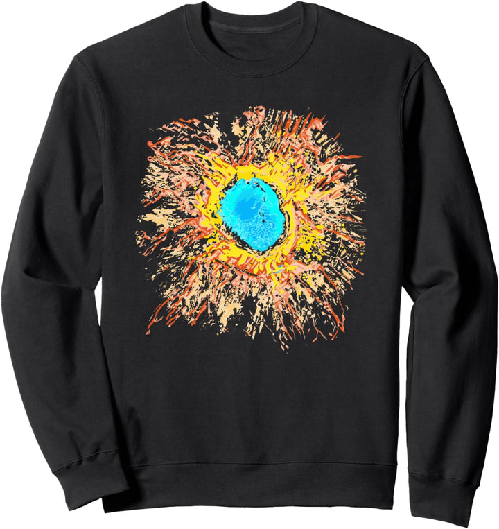 Artistic Grand Prismatic Spring Minimalist Yellowstone Sweatshirt