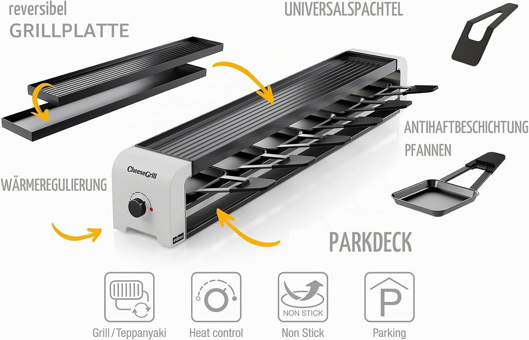 Stöckli Raclette CheeseGrill 6 White