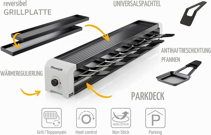 Stöckli Raclette CheeseGrill 6 White