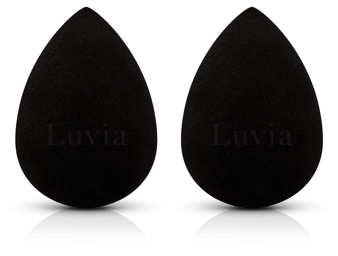 Make-up Pinselset Luvia, Prime Vegan Pro - Black & Luvia Beauty Blender Schwamm Set - Make-Up Ei - E