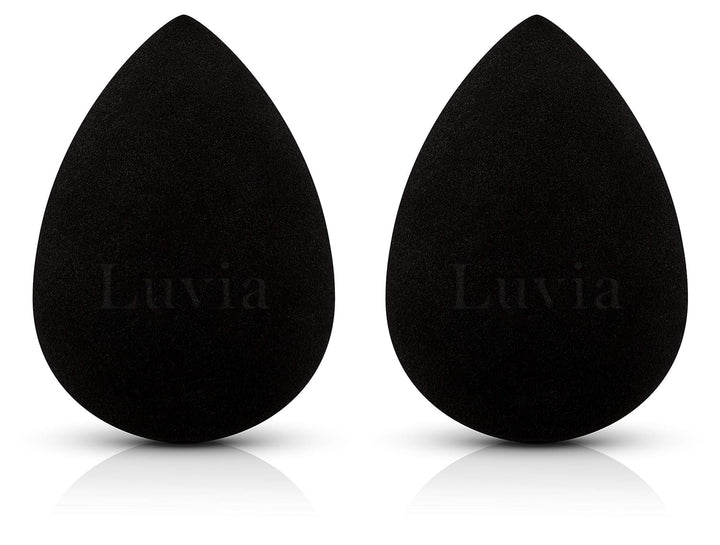 Make-up Pinselset Luvia, Prime Vegan Pro - Black & Luvia Beauty Blender Schwamm Set - Make-Up Ei - E