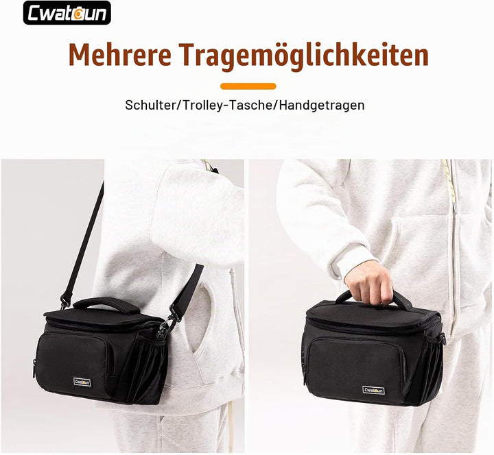 Cwatcun Kameratasche Spiegelreflex Kamera Tasche, wasserdichte Fototasche für Spiegelreflexkameras f