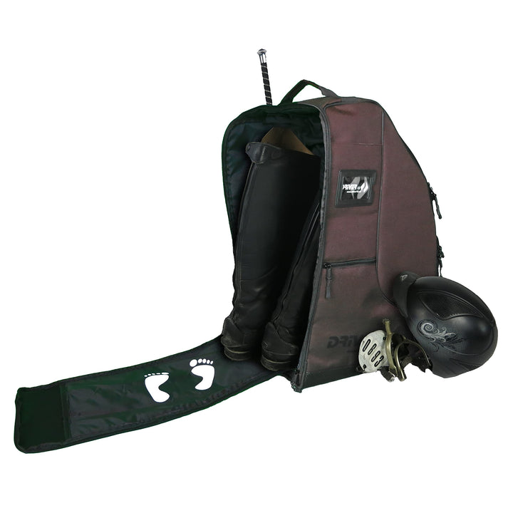 Driver13 Reitstiefelrucksack Reitstiefeltasche Stiefeletten Taschen Deluxe mit Helmfach für Reitstie