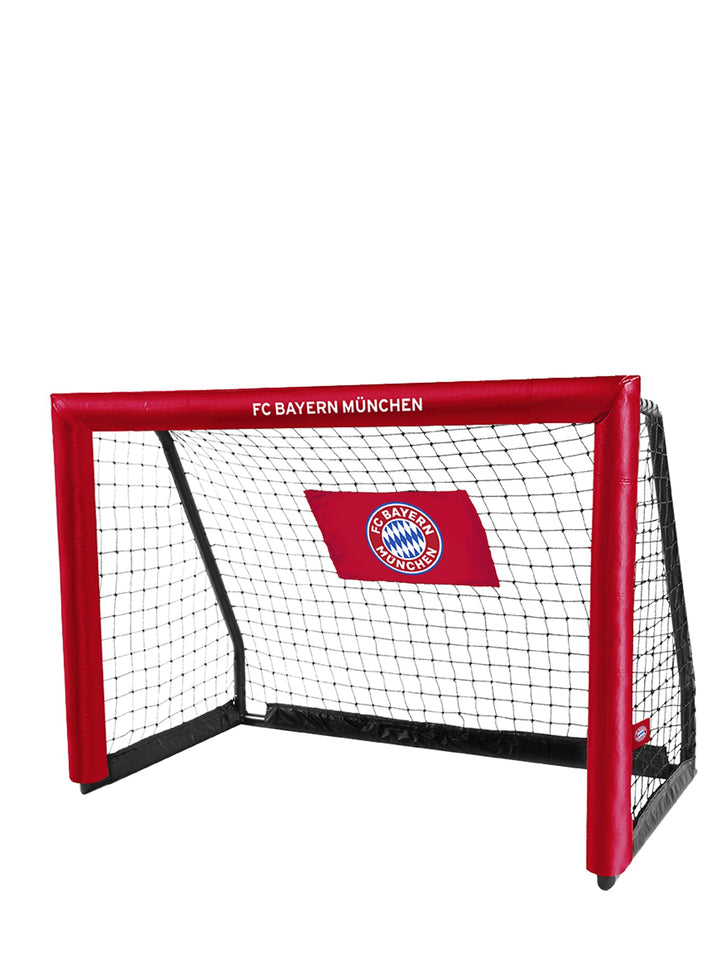 Offizielles FC Bayern München Fussballtor mit gepolstertem Torrahmen für den Garten 120 cm, 120 cm